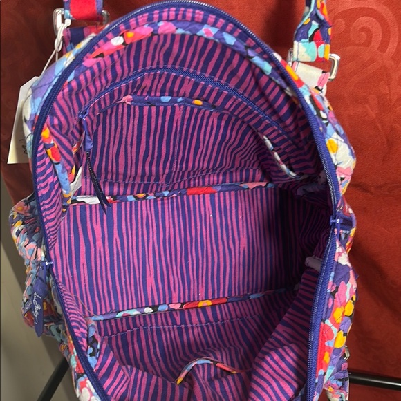 Vera Bradley Colorful Floral Bowler Bag EUC - Picture 7 of 12